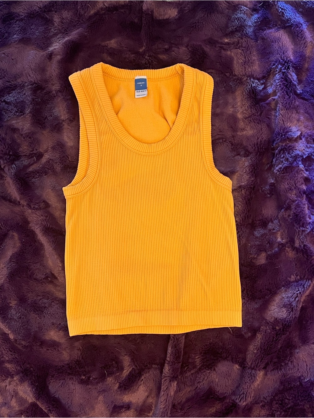 Old Navy Orange Ribbed Tank Top